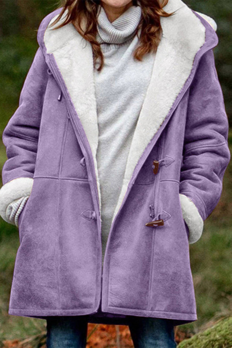 Kaynafashions - Casual Street Solid Solid Color Turndown Collar Outerwear