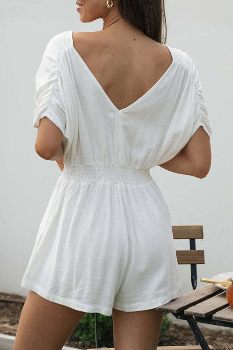 Kaynafashions - Casual Simplicity Solid Backless O Neck Loose Jumpsuits