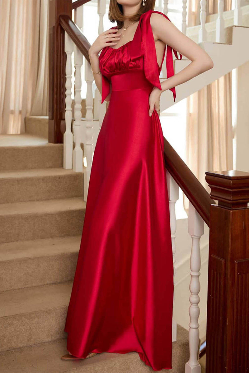 Kaynafashions - Elegant Formal Solid Frenulum Evening Dress Dresses
