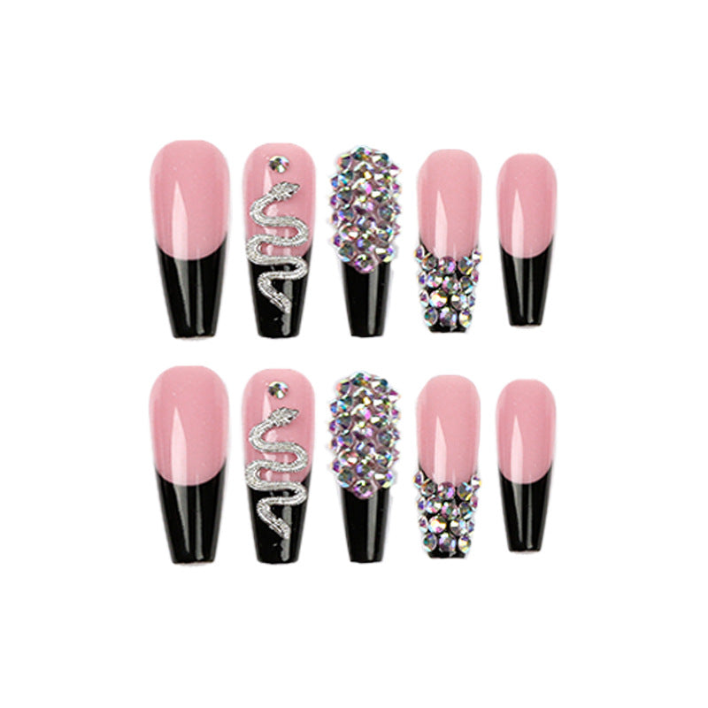 Kaynafashions - Casual Daily Patchwork Rhinestone Nail Paste