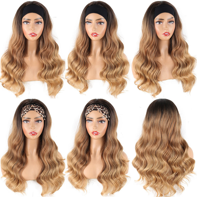 Kaynafashions - Fashion Casual Gradual Change Patchwork Wigs  (Without Headscarf)
