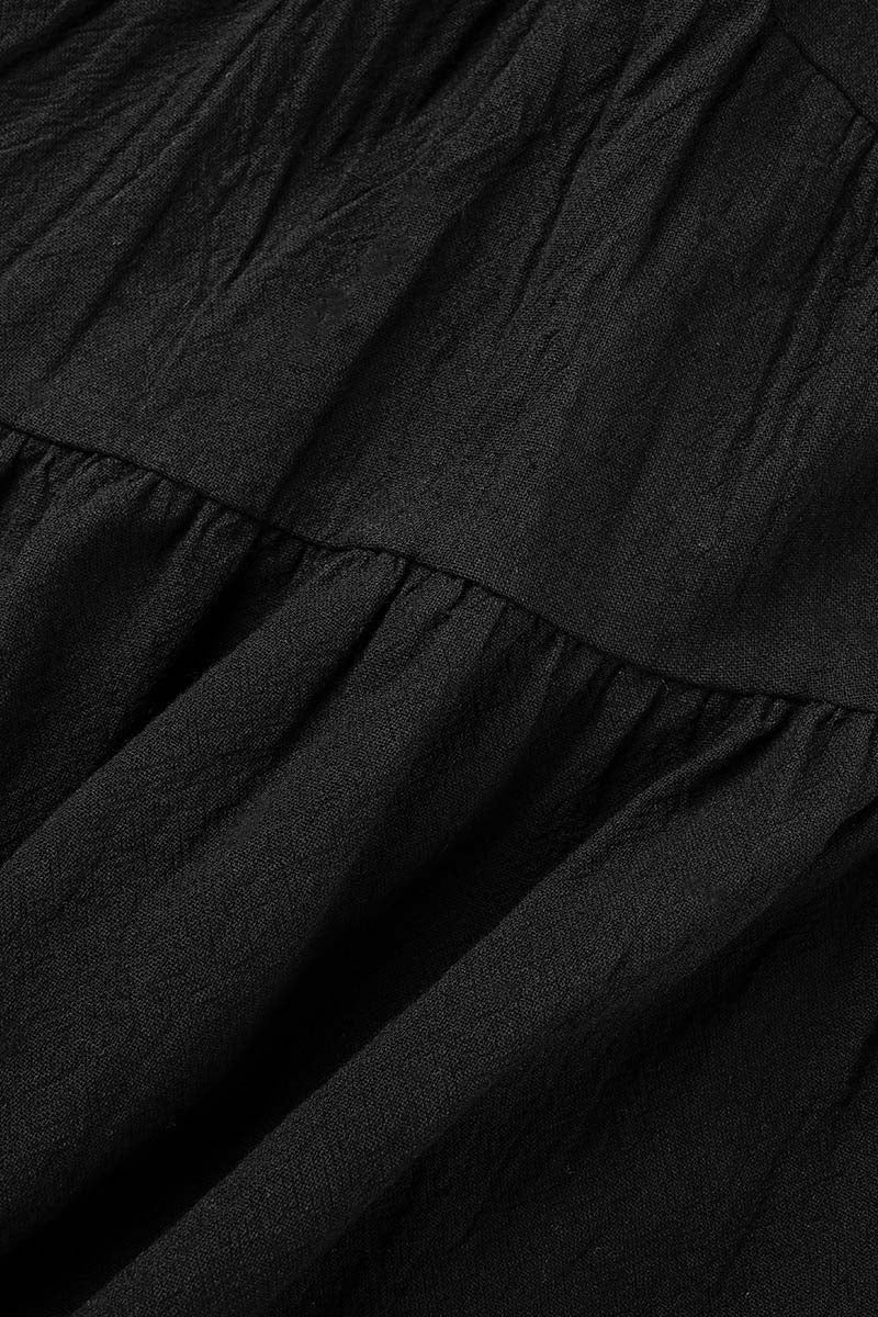 Kaynafashions - Casual Solid Flounce Fold V Neck Tops(5 Colors)