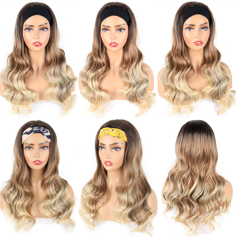 Kaynafashions - Fashion Casual Gradual Change Patchwork Wigs  (Without Headscarf)