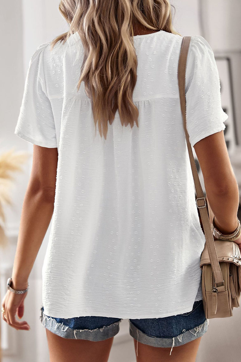 Kaynafashions - Casual Simplicity Solid O Neck Tops