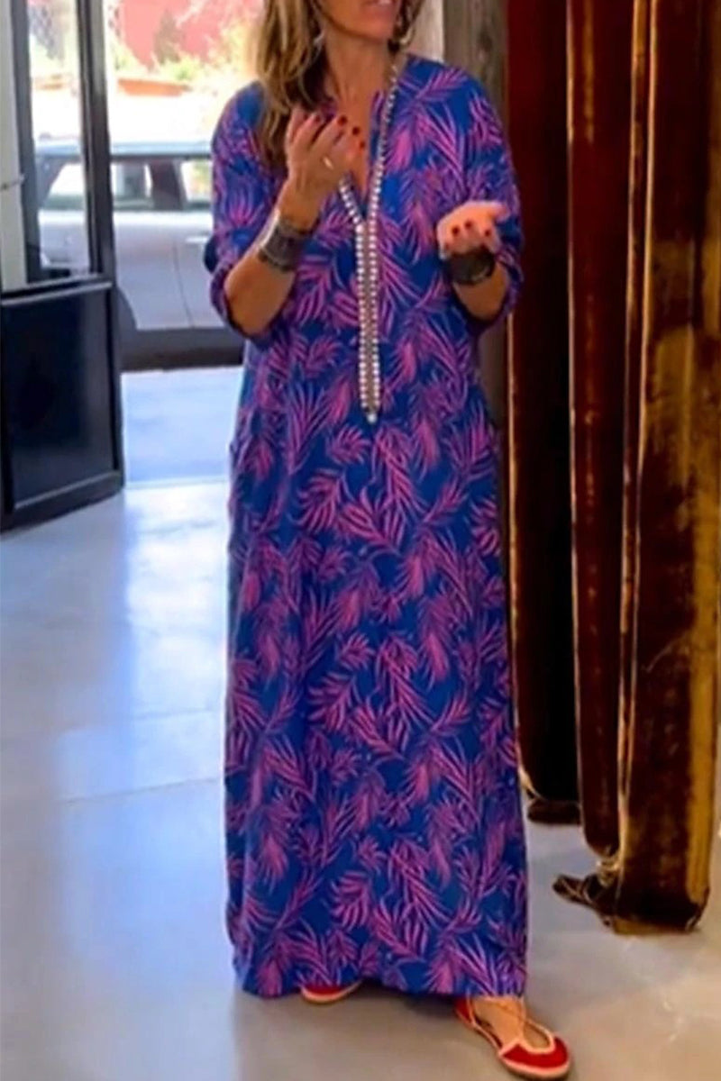 Kaynafashions - Casual College Solid Pocket V Neck A Line Dresses(5 Colors)