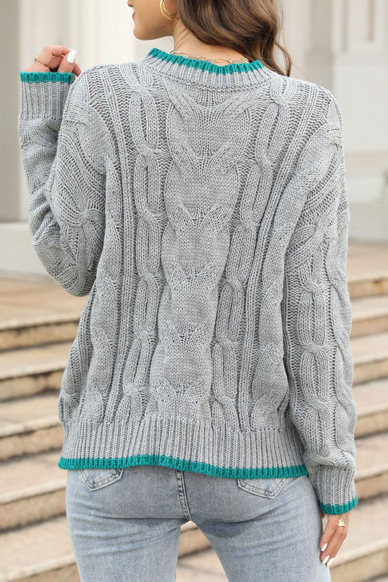 Kaynafashions - Casual Striped Patchwork O Neck Tops