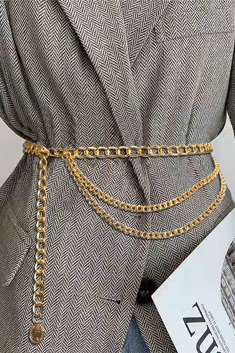 Kaynafashions - Fashion Solid Hollowed Out Waist Chain