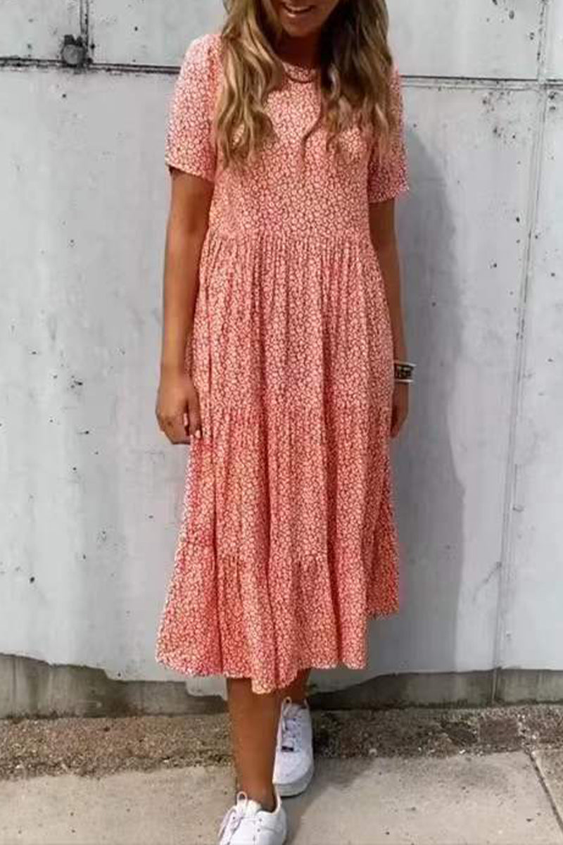 Kaynafashions - Sweet Elegant Floral Patchwork O Neck Dresses