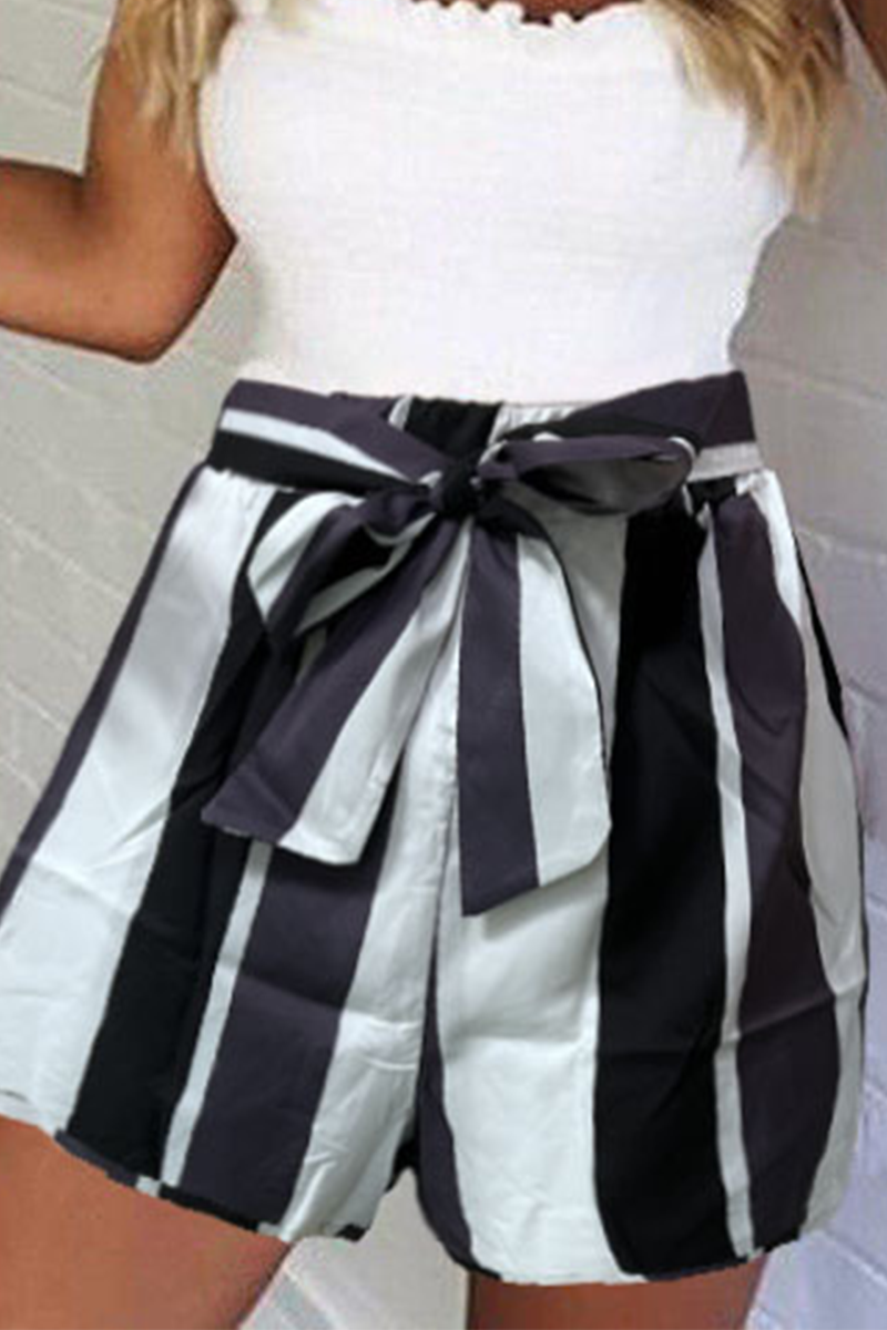 Kaynafashions - Casual Patchwork Flounce Straight Mid Waist Straight Full Print Bottoms(4 colors)