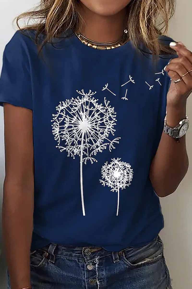 Kaynafashions - Street Print O Neck T-Shirts(8 Colors)