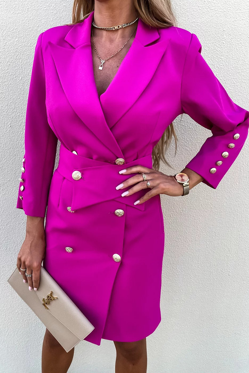 Kaynafashions - Fashion Solid Patchwork Turndown Collar Outerwear(5 Colors)