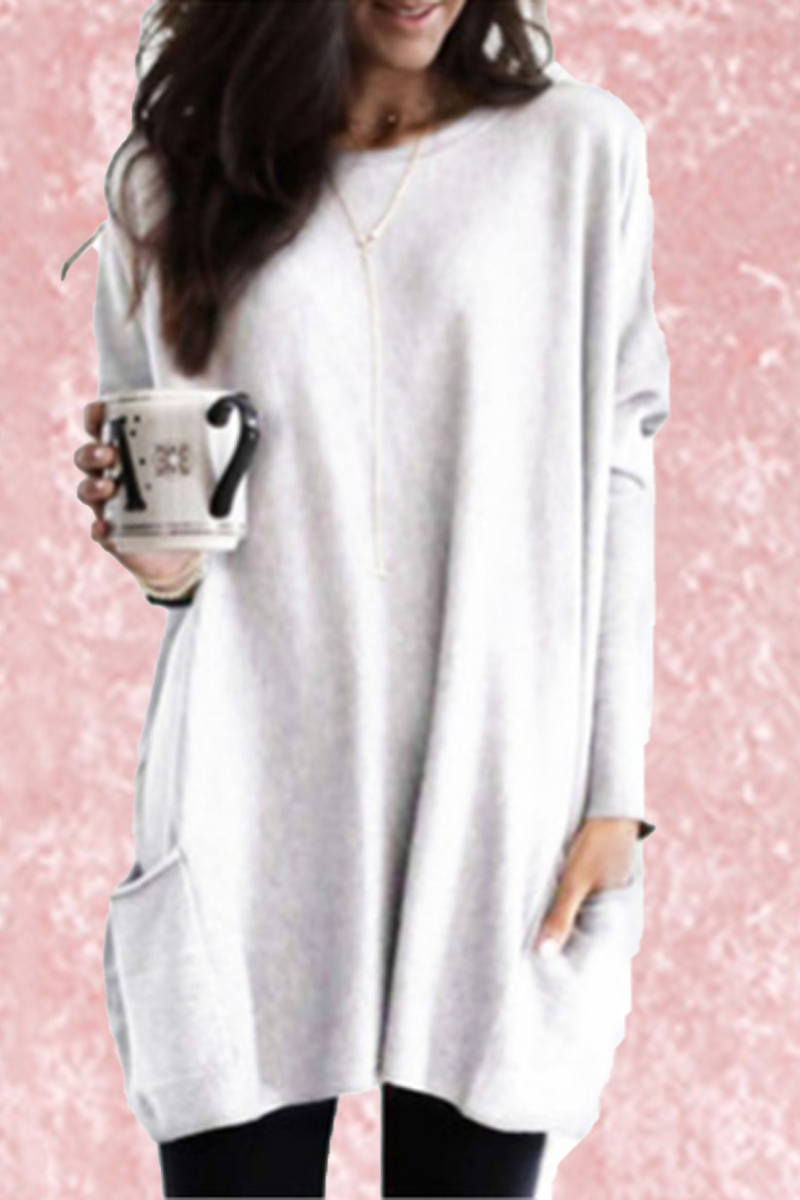 Kaynafashions - Fashion Solid Patchwork O Neck Tops