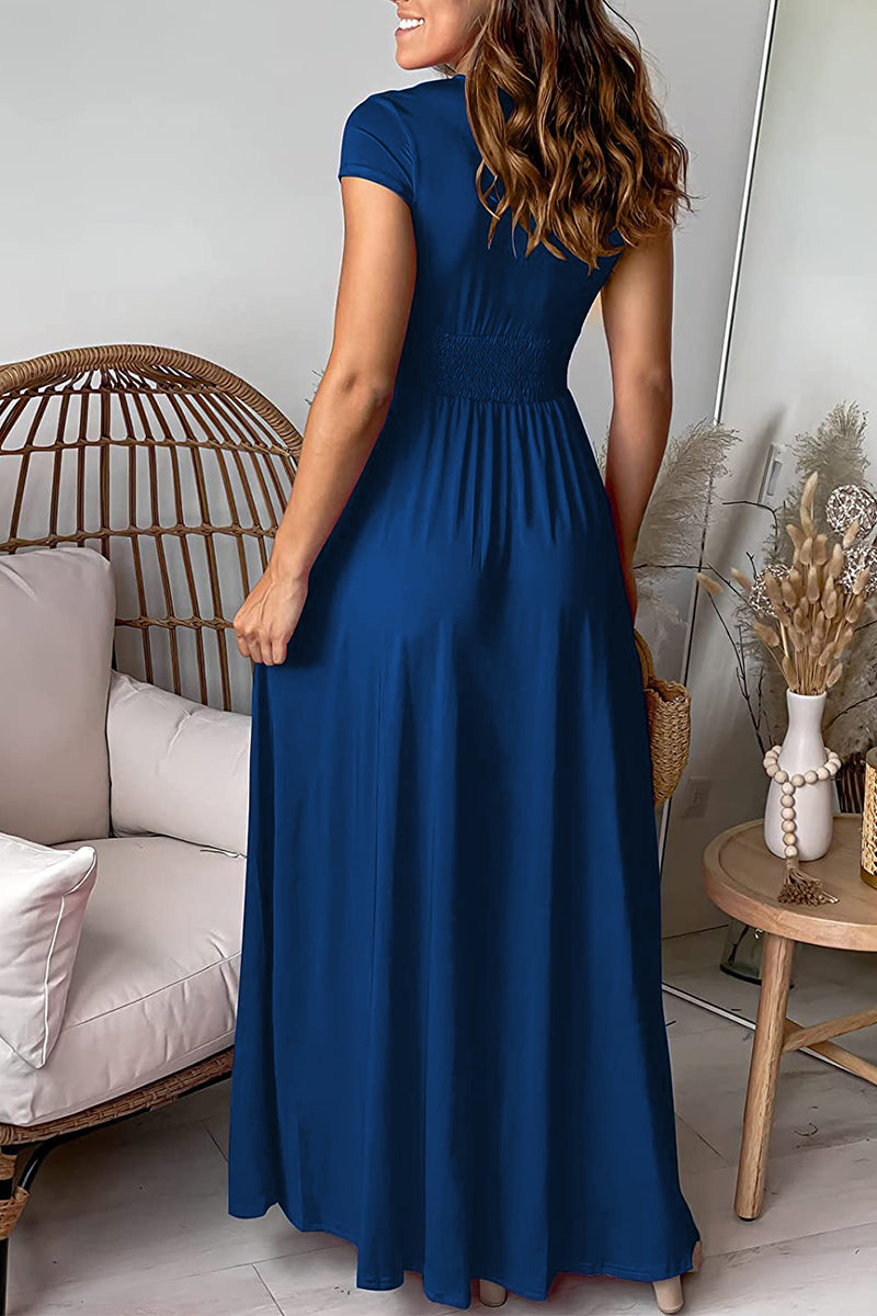 Kaynafashions - Celebrities Elegant Solid Asymmetrical Halter Irregular Dress Dresses(7 Colors)