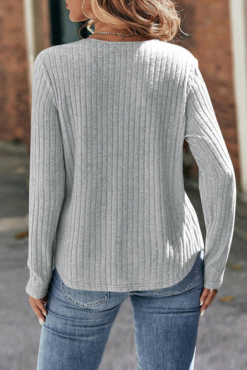 Kaynafashions - Casual Solid Lace O Neck Tops