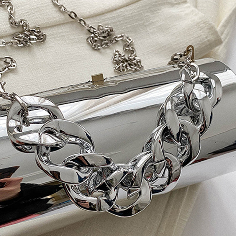 Kaynafashions - Casual Solid Patchwork Chains Bags