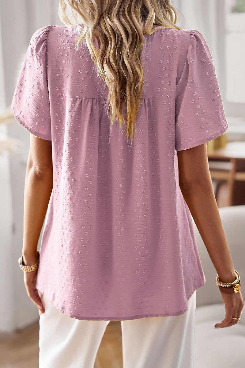 Kaynafashions - Casual Simplicity Solid O Neck Tops
