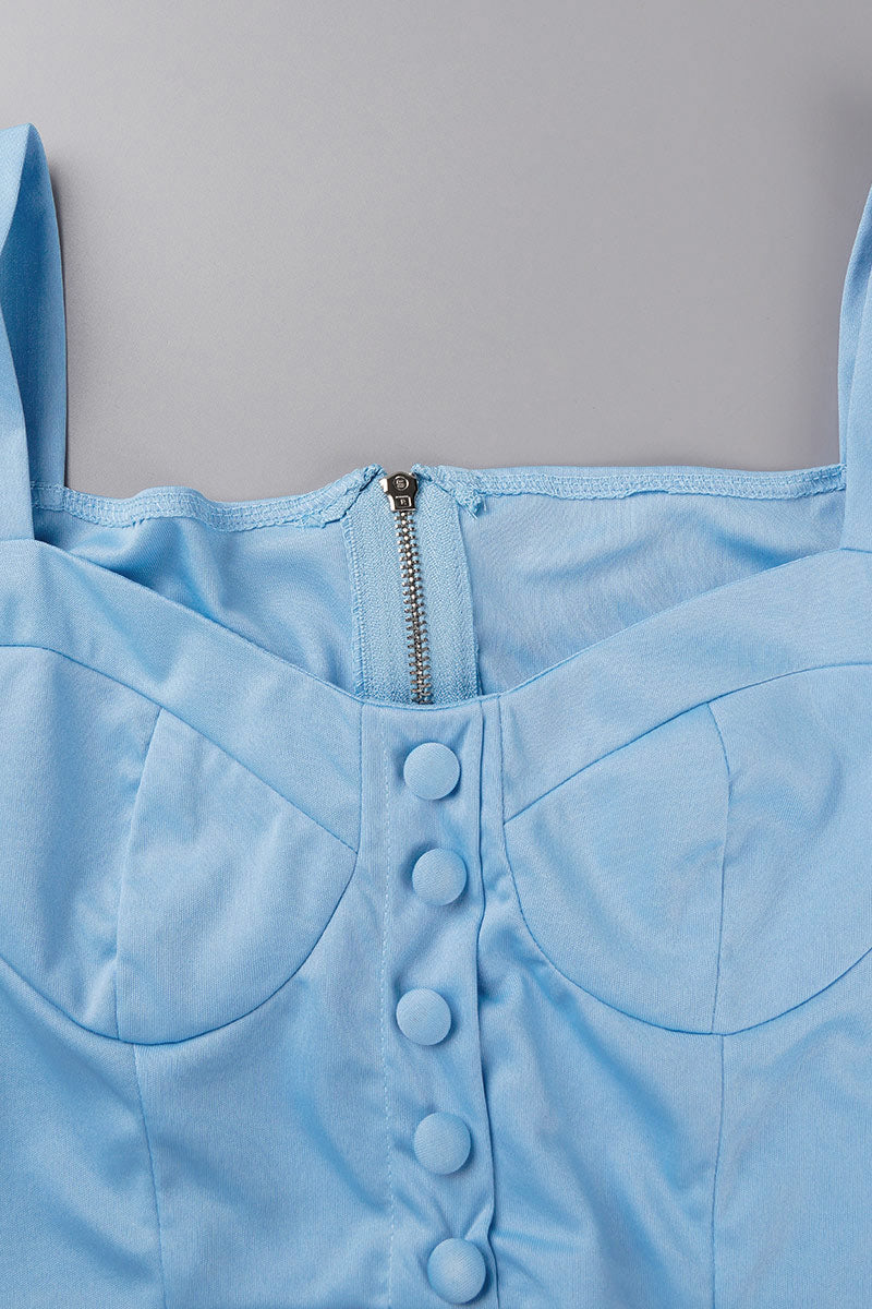 Kaynafashions - Work Elegant Solid Buckle Square Collar Long Sleeve Two Pieces(4 Colors)