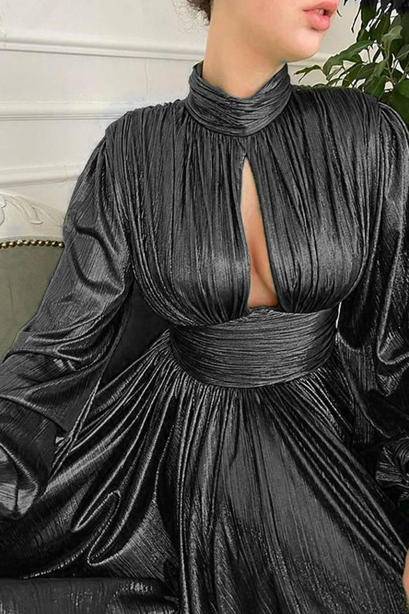 Kaynafashions - Elegant Solid Contrast Princess Dresses(8 Colors)