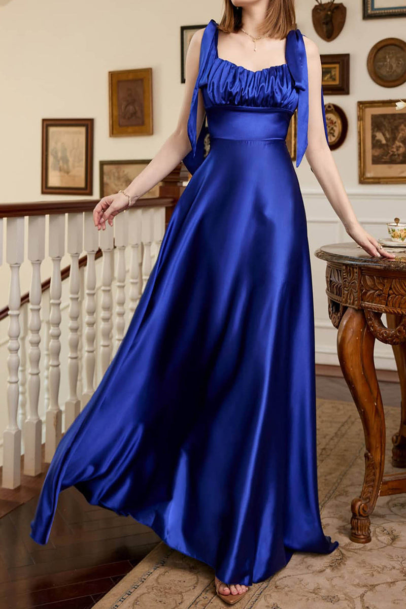 Kaynafashions - Elegant Formal Solid Frenulum Evening Dress Dresses