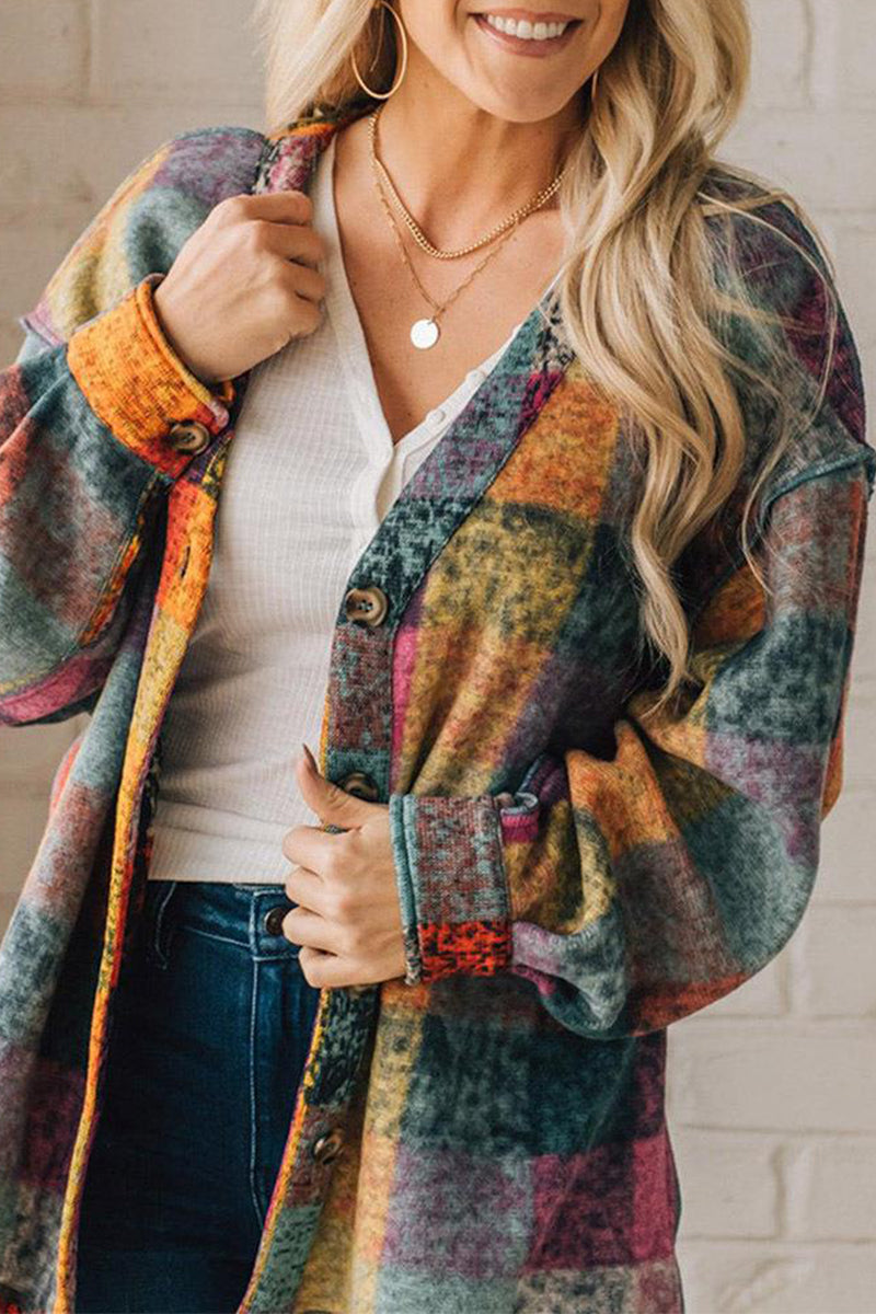 Kaynafashions - Street Color Block Buckle Contrast Outerwear