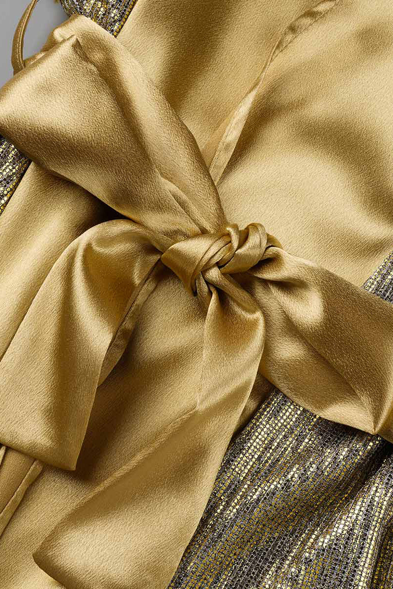 Kaynafashions - Casual Patchwork Sequins V Neck Waist Skirt Dresses(3 Colors)