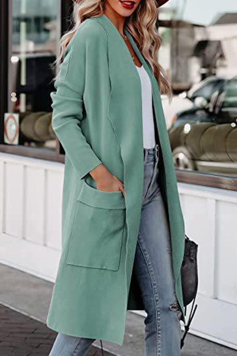 Kaynafashions - British Style Solid Pocket Sweaters(6 Colors)