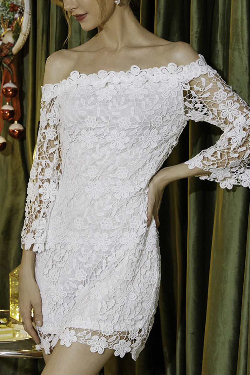 Kaynafashions - Fashion Sexy Solid Patchwork Backless Zipper Off the Shoulder One Step Skirt Dresses