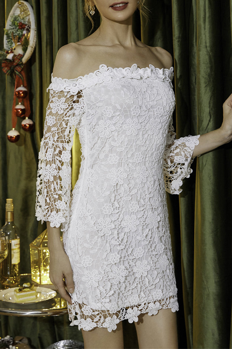 Kaynafashions - Fashion Sexy Solid Patchwork Backless Zipper Off the Shoulder One Step Skirt Dresses