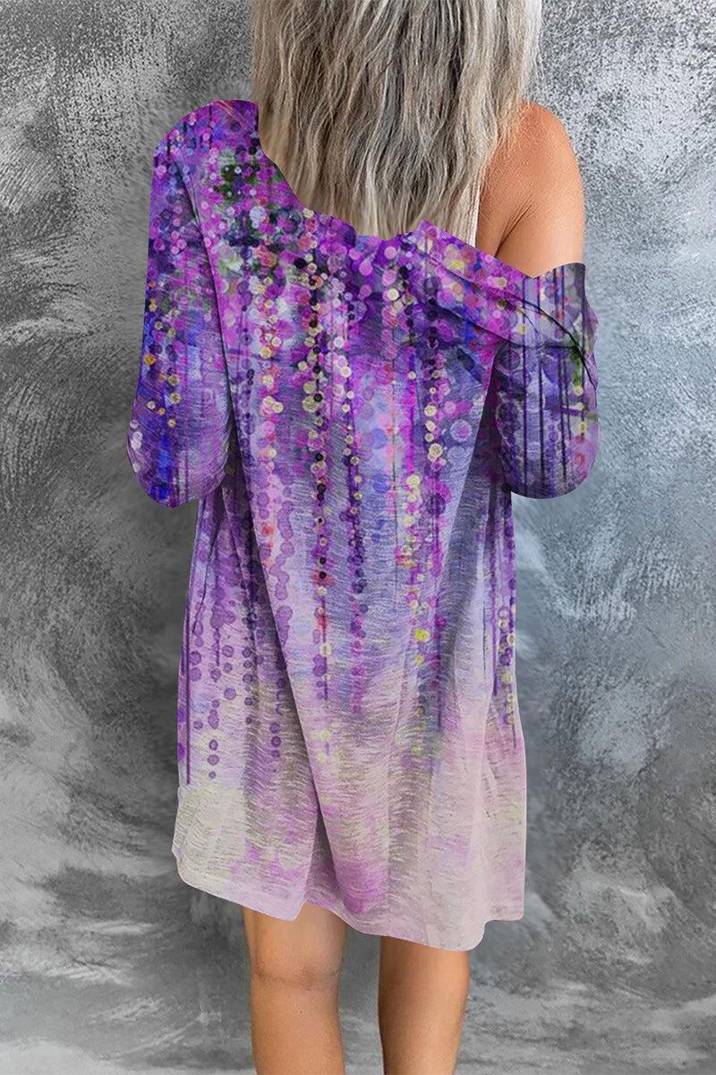 Kaynafashions - Street Print Patchwork Cardigan Collar Outerwear