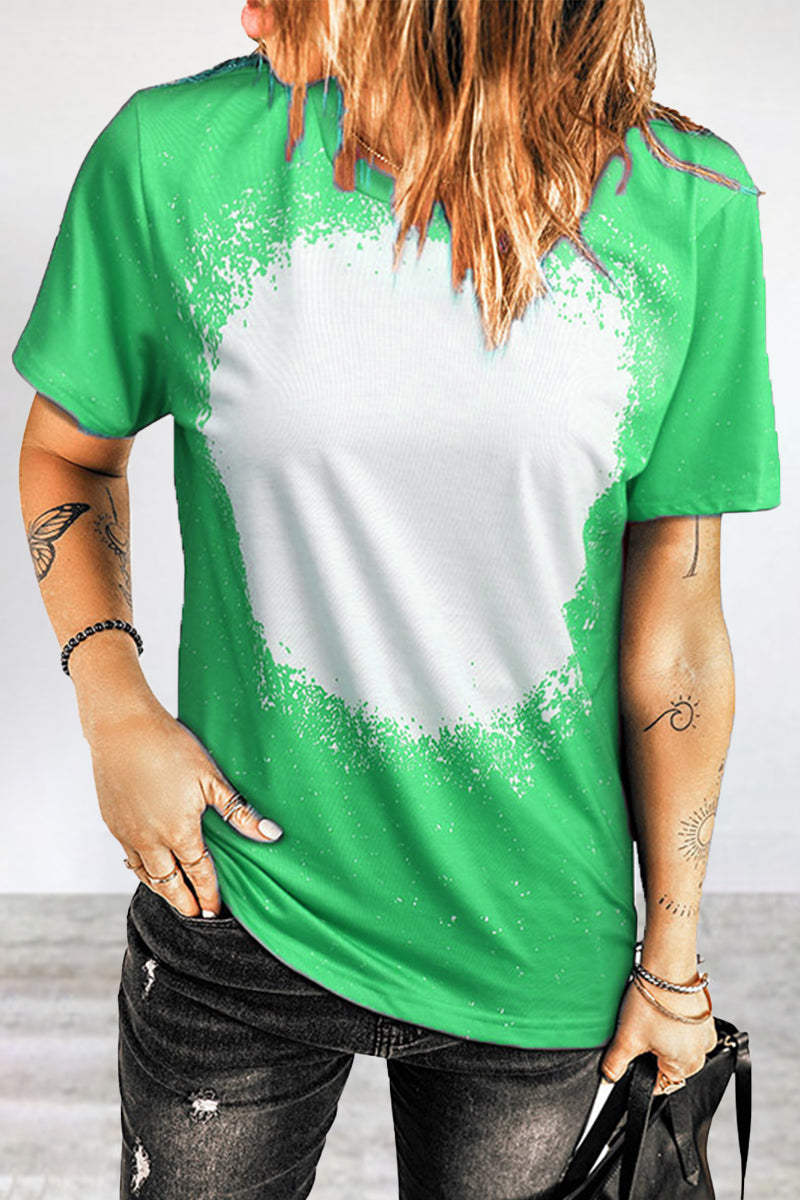 Kaynafashions - Casual Print Patchwork O Neck T-Shirts(6 Colors)