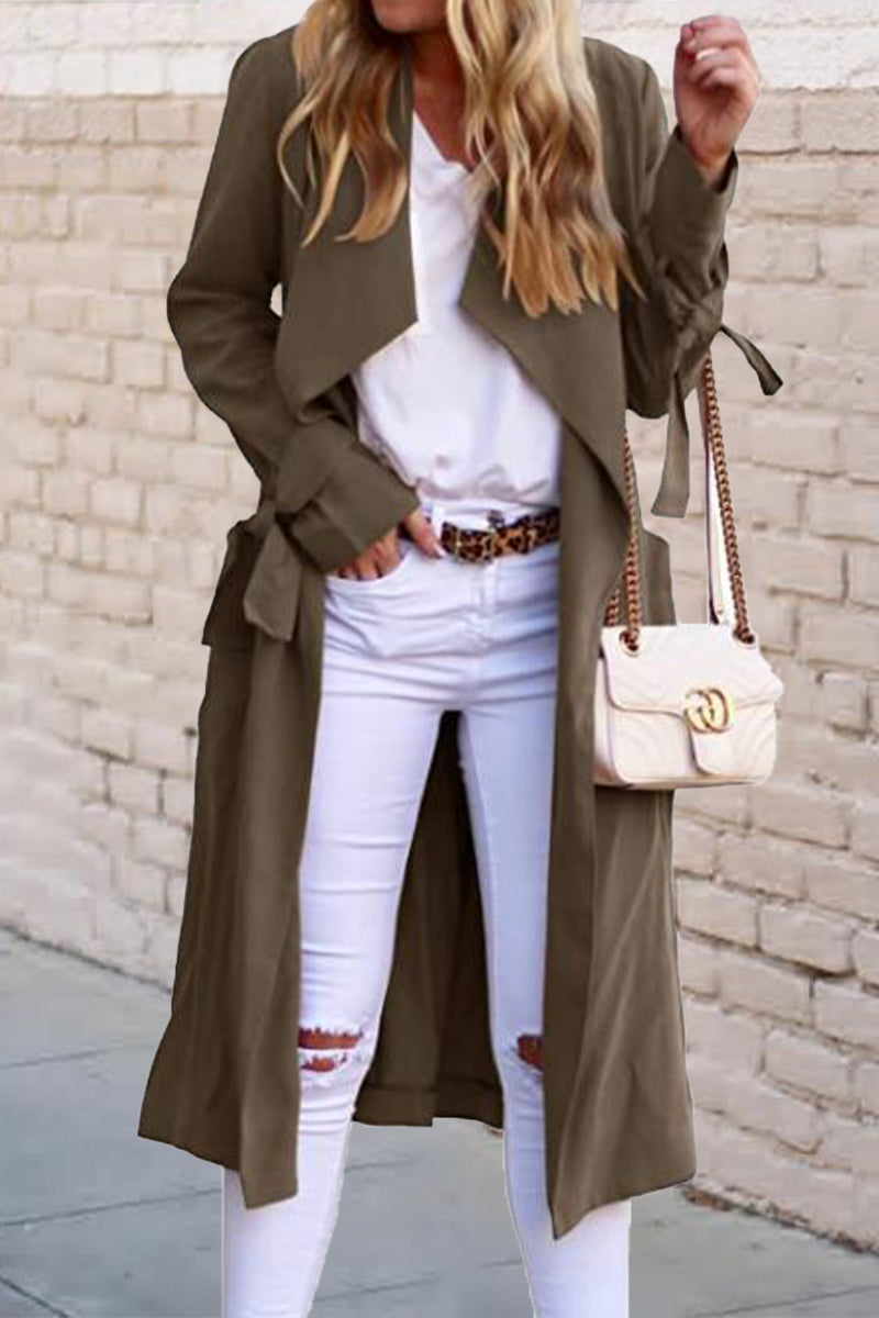 Kaynafashions - British Style Solid Frenulum Outerwear(6 Colors)