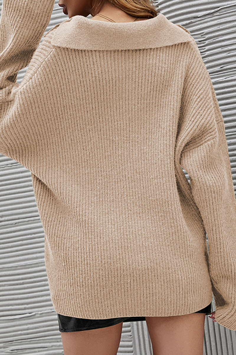 Kaynafashions - Casual Solid Patchwork Turndown Collar Tops(7 Colors)