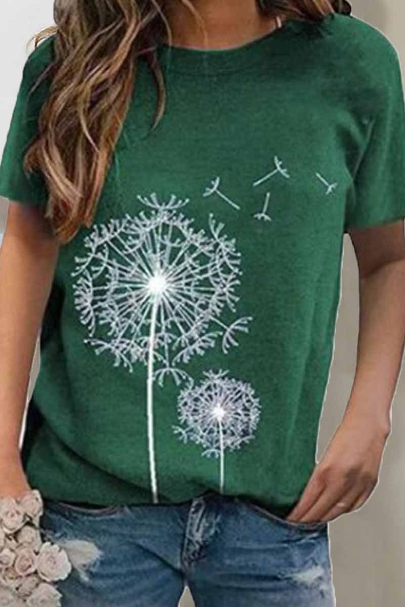 Kaynafashions - Street Print O Neck T-Shirts(8 Colors)