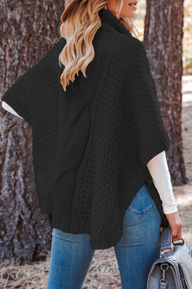 Kaynafashions - Fashion Solid Patchwork Turtleneck  Sweaters(3 Colors)