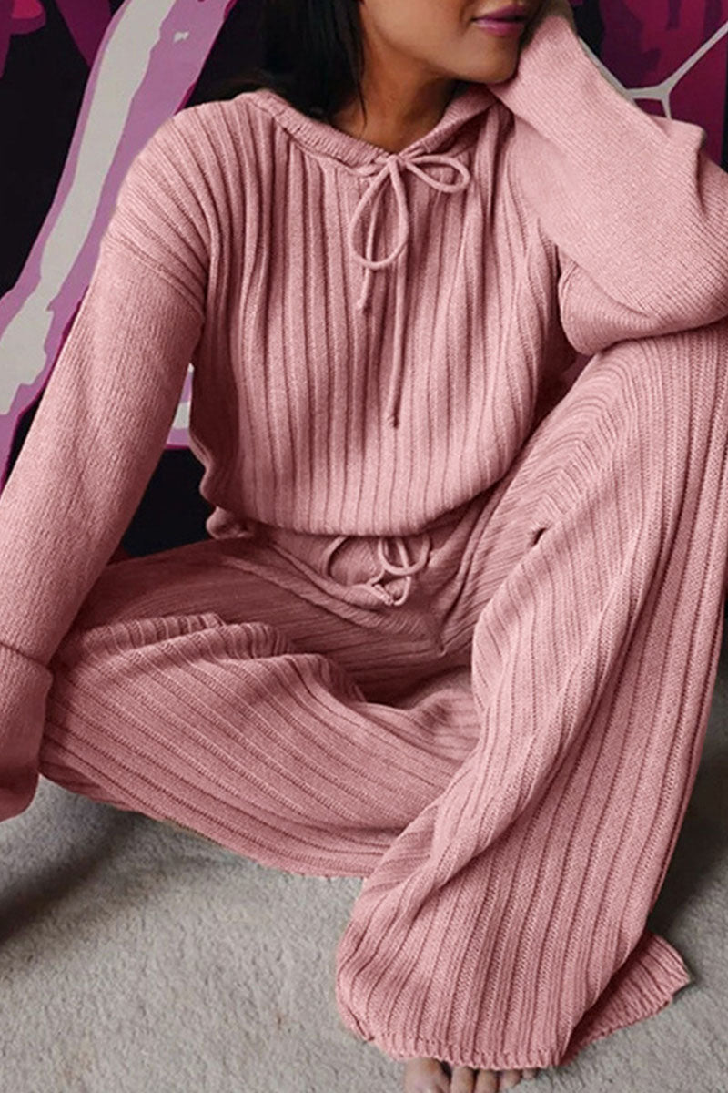 Kaynafashions - Fashion Casual Hooded Collar Long Sleeve Two Pieces(8 Colors)