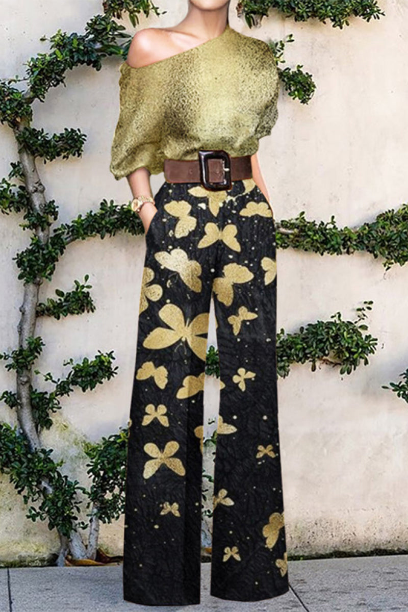 Kaynafashions - Fashion Casual Without Belt One Shoulder Loose Jumpsuits(10 colors)