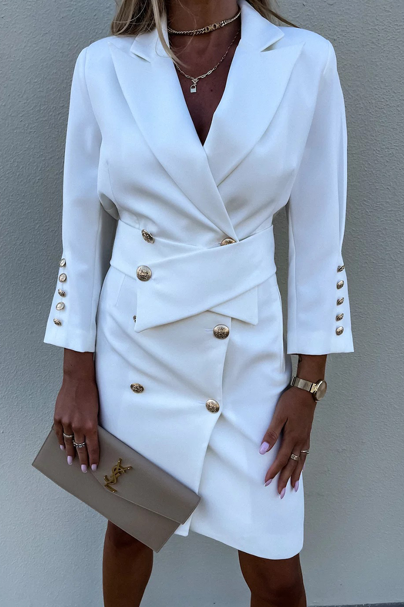 Kaynafashions - Fashion Solid Patchwork Turndown Collar Outerwear(5 Colors)