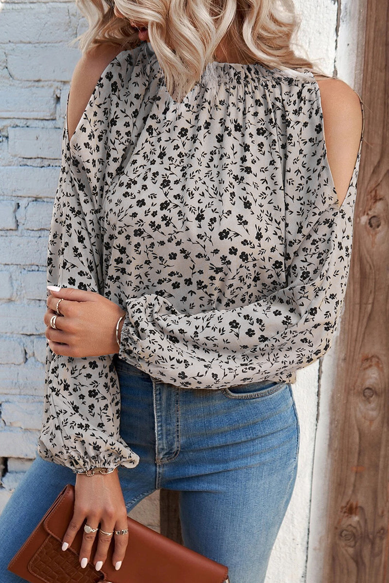 Kaynafashions - Sweet Print Patchwork O Neck Tops