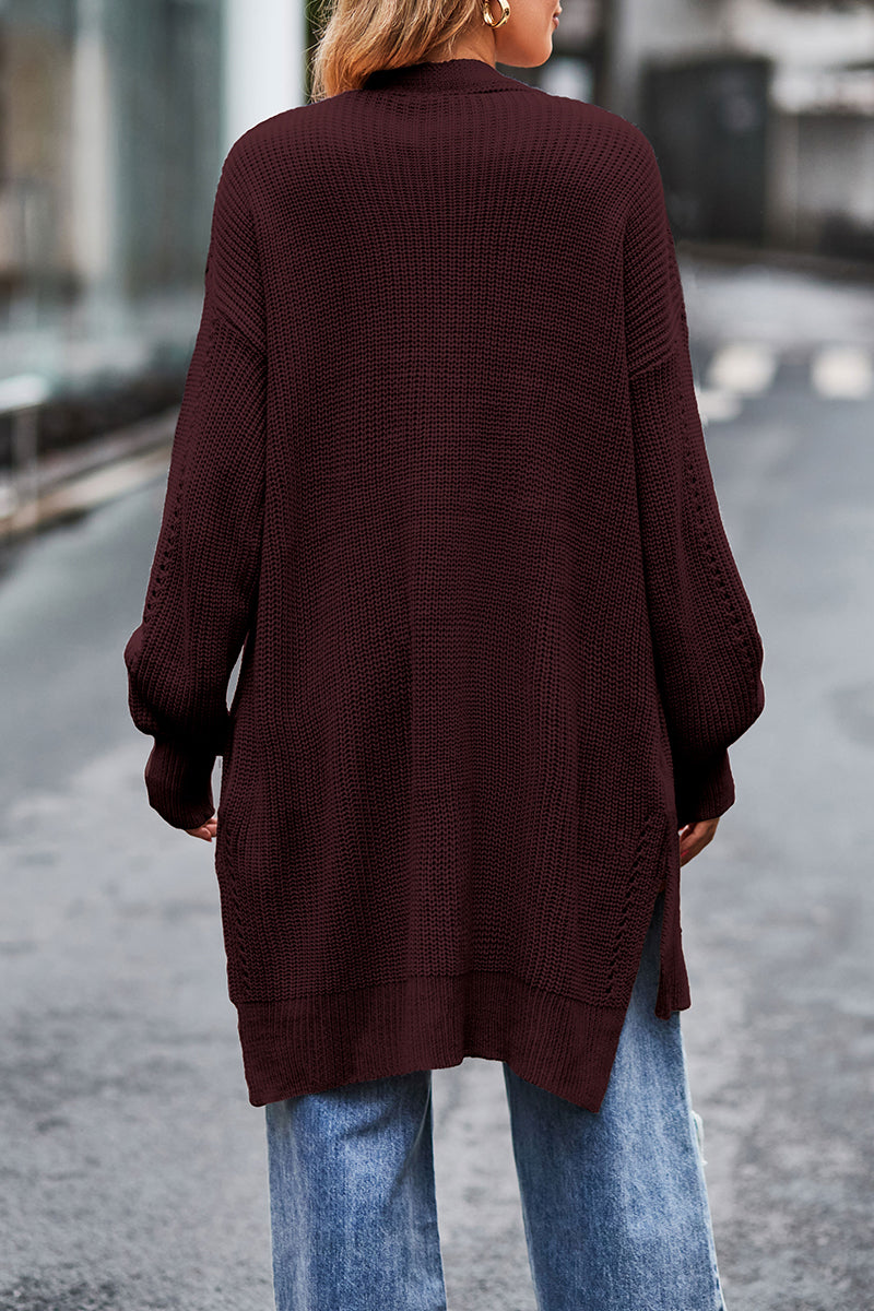 Kaynafashions - Street Solid Pocket Cardigan Collar Tops