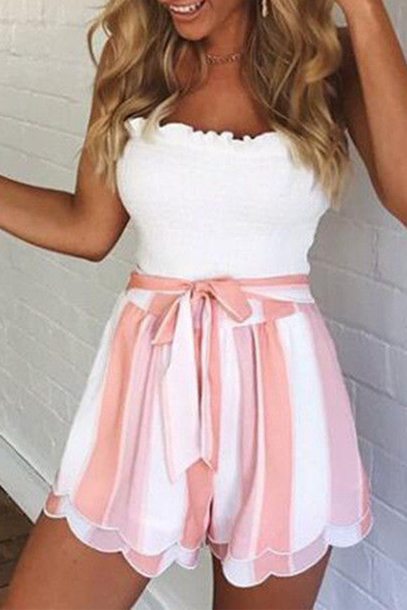 Kaynafashions - Casual Patchwork Flounce Straight Mid Waist Straight Full Print Bottoms(4 colors)