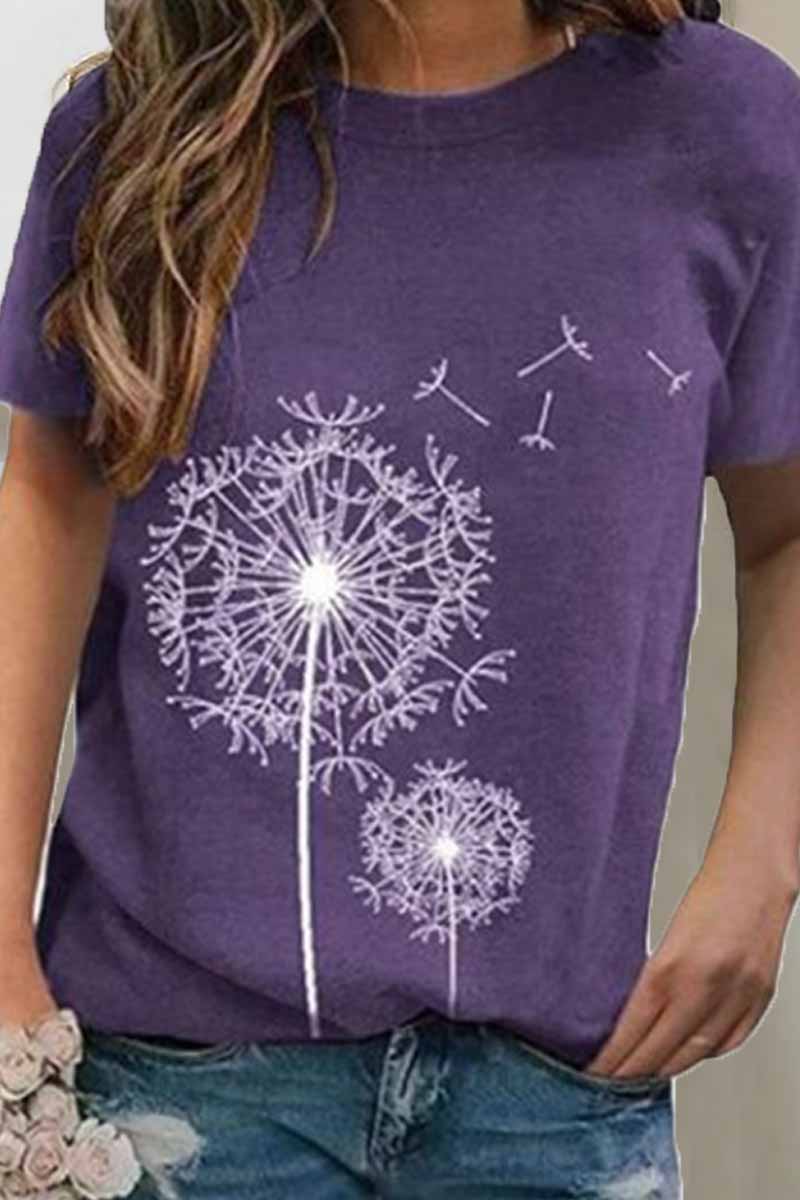 Kaynafashions - Street Print O Neck T-Shirts(8 Colors)