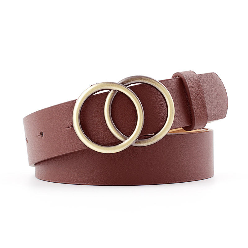 Kaynafashions - Fashion Casual Wild Round Buckle Belt