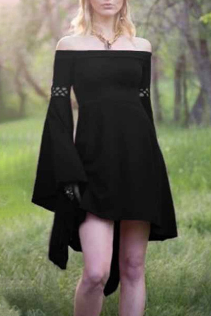 Kaynafashions - Elegant Solid Hollowed Out Off the Shoulder Princess Dresses