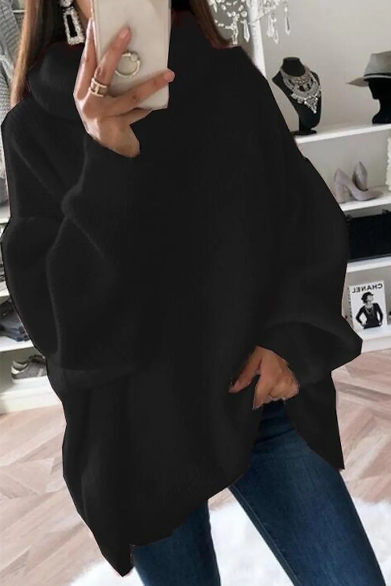 Kaynafashions - Fashion Solid Patchwork Turtleneck Sweaters(5 Colors)