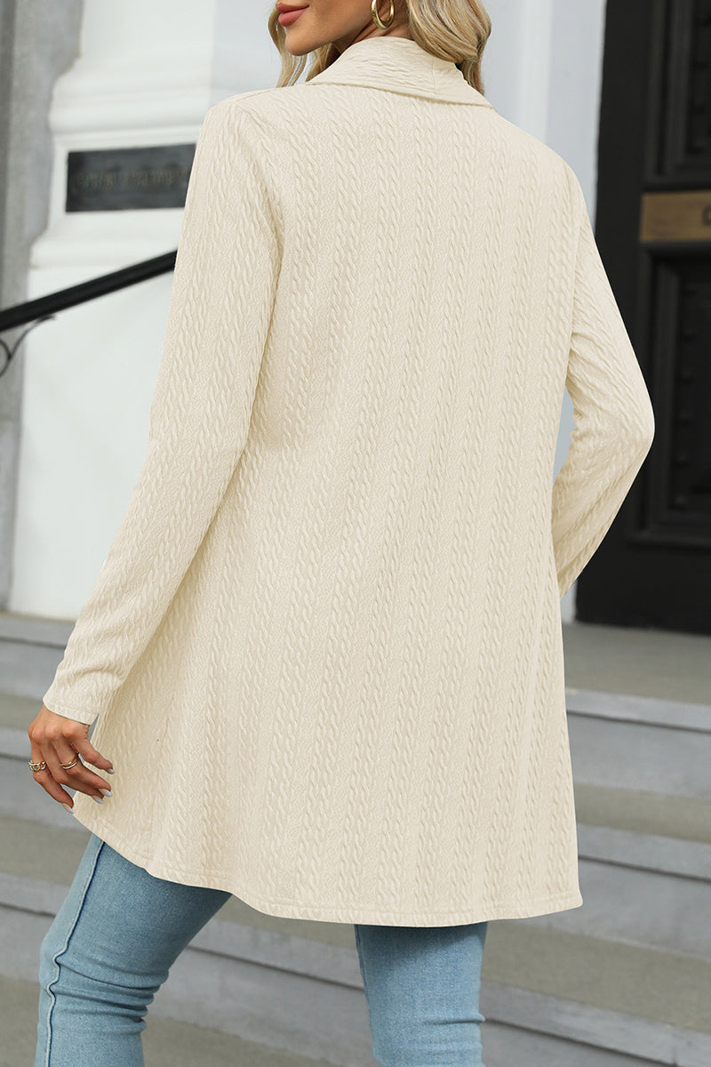 Kaynafashions - Casual Solid Asymmetrical Turndown Collar Tops