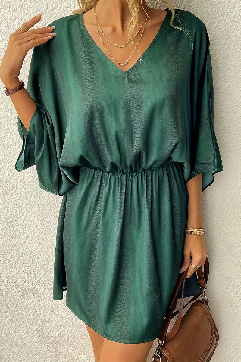 Kaynafashions - Casual College Gradual Change Patchwork V Neck Ball Gown Dresses