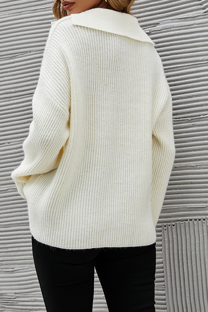 Kaynafashions - Casual Solid Patchwork Turndown Collar Tops(7 Colors)