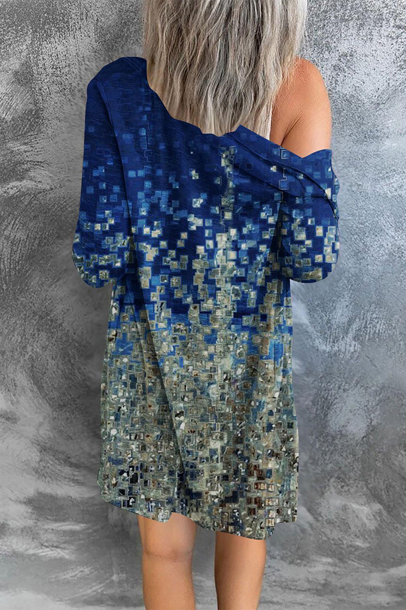 Kaynafashions - Street Print Patchwork Cardigan Collar Outerwear