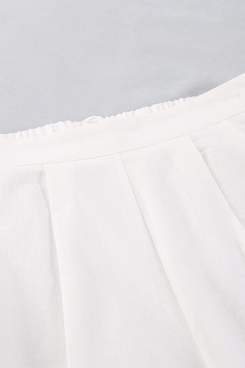 Kaynafashions - Casual Solid With Belt Bright Silk Square Collar Sleeveless Two Pieces