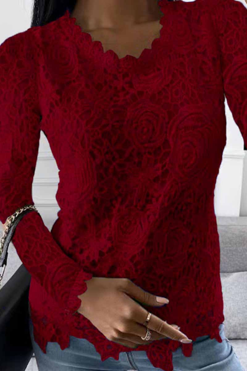 Kaynafashions - Street Solid Patchwork O Neck Tops